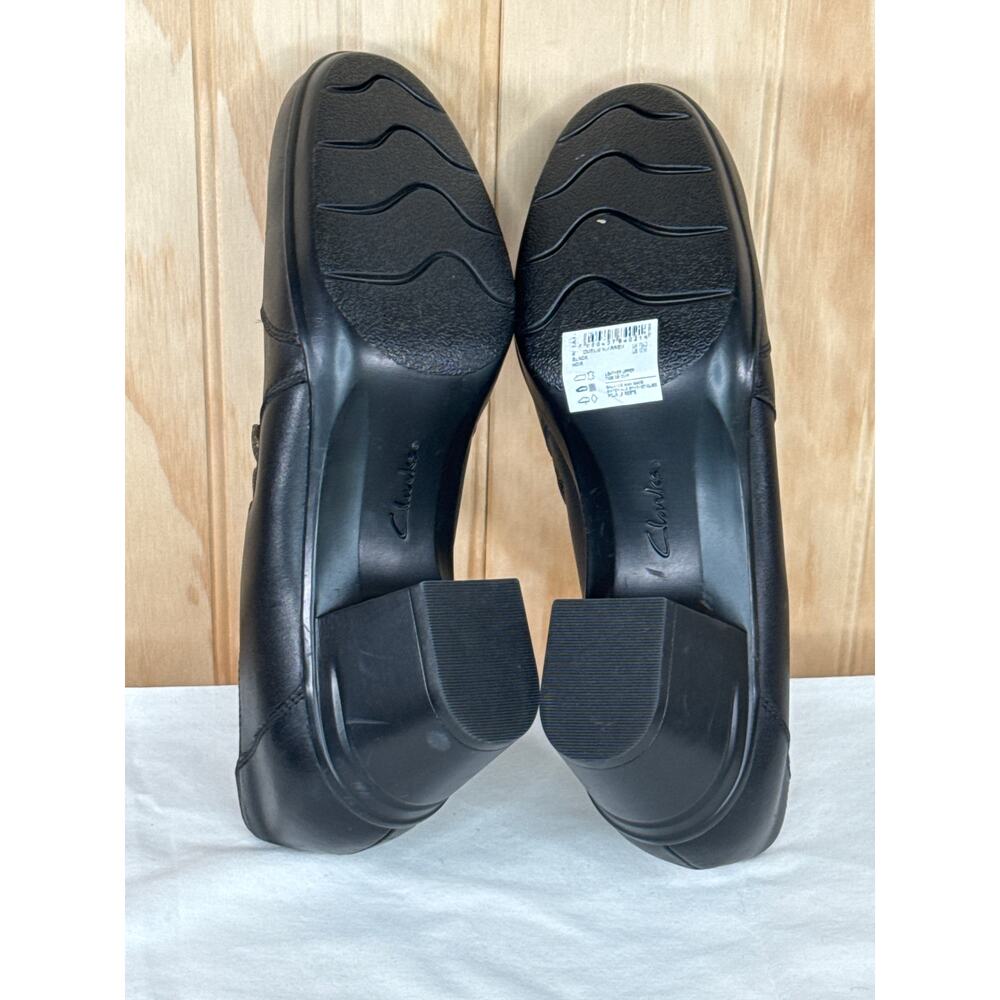 Clarks Emslie Warren Black Leather Shooties Comfort Heel Womens 10 NWOB - Picture 4 of 7